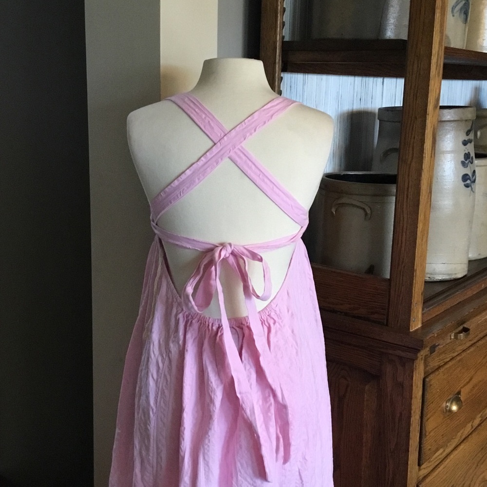 NWOT Free People Poppy Pink Midi Dress - Picture 4 of 6